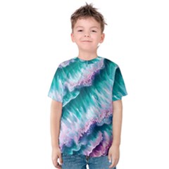 Summer Waves In Pink Iii Kids  Cotton Tee