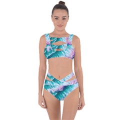 Summer Waves In Pink Iii Bandaged Up Bikini Set 