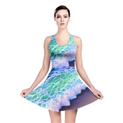 Blue Wave Ii Reversible Skater Dress by GardenOfOphir