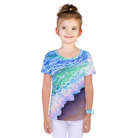 Blue Wave Ii Kids  One Piece Tee by GardenOfOphir