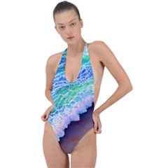 Blue Wave Ii Backless Halter One Piece Swimsuit