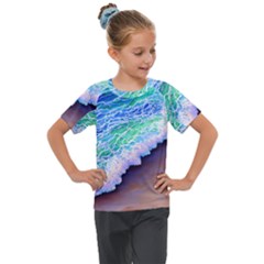 Blue Wave Ii Kids  Mesh Piece Tee