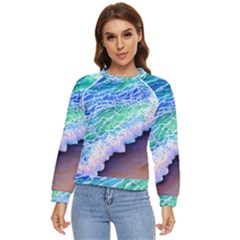 Blue Wave Ii Women s Long Sleeve Raglan Tee