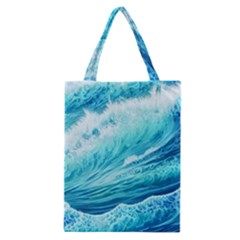 Blue Ocean Wave Watercolor Ii Classic Tote Bag by GardenOfOphir