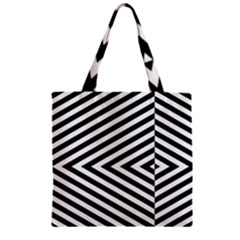 Abstract Lines Pattern Art Design Background Zipper Grocery Tote Bag