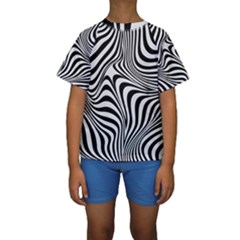 Pattern Geometric Lines Shapes Design Art Kids  Short Sleeve Swimwear