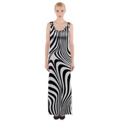 Pattern Geometric Lines Shapes Design Art Thigh Split Maxi Dress