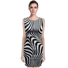 Pattern Geometric Lines Shapes Design Art Sleeveless Velvet Midi Dress