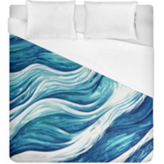 Abstract Blue Ocean Waves Duvet Cover (king Size) by GardenOfOphir