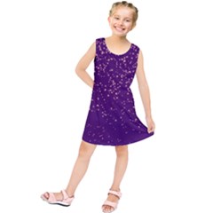 Purple Glittery Backdrop Scrapbooking Sparkle Kids  Tunic Dress