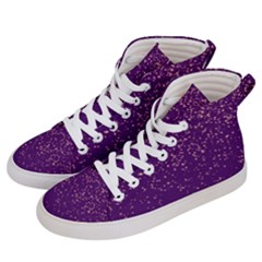Purple Glittery Backdrop Scrapbooking Sparkle Women s Hi-top Skate Sneakers