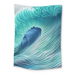 Summer Ocean Waves Medium Tapestry by GardenOfOphir