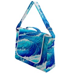 Simple Blue Ocean Wave Box Up Messenger Bag by GardenOfOphir