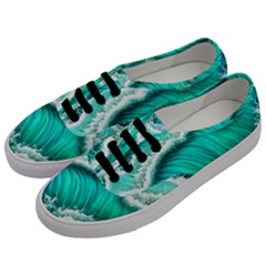 Ocean Waves Design In Pastel Colors Men s Classic Low Top Sneakers by GardenOfOphir