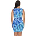 Nature Ocean Waves Draped Bodycon Dress View4