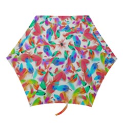 Feathers Pattern Background Colorful Plumage Mini Folding Umbrellas by Ravend