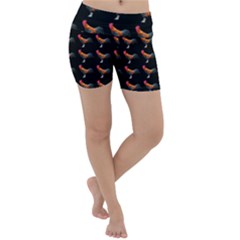 Background Pattern Chicken Fowl Cockerel Livestock Lightweight Velour Yoga Shorts by Ravend