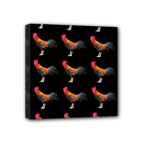 Background Pattern Chicken Fowl Cockerel Livestock Mini Canvas 4  X 4  (stretched) by Ravend