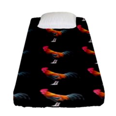 Background Pattern Chicken Fowl Cockerel Livestock Fitted Sheet (single Size)