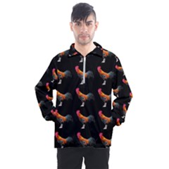 Background Pattern Chicken Fowl Cockerel Livestock Men s Half Zip Pullover