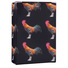 Background Pattern Chicken Fowl Cockerel Livestock Playing Cards Single Design (rectangle) With Custom Box by Ravend