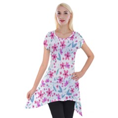 Mom Father Mommy Daddy Serenity Empathy Casal Short Sleeve Side Drop Tunic by Ravend