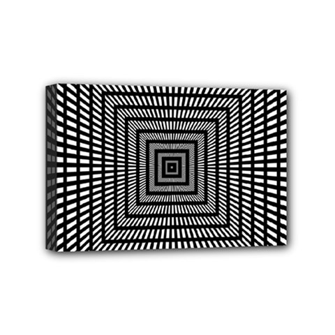 Focus Squares Optical Illusion Background Pattern Mini Canvas 6  X 4  (stretched)