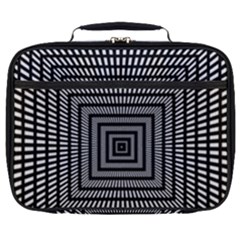 Focus Squares Optical Illusion Background Pattern Full Print Lunch Bag