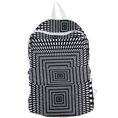 Focus Squares Optical Illusion Background Pattern Foldable Lightweight Backpack