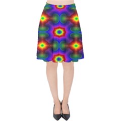 Colorfull Wallpaper Velvet High Waist Skirt by artworkshop