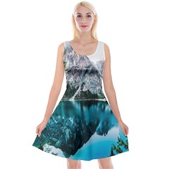 Lake Reversible Velvet Sleeveless Dress by artworkshop