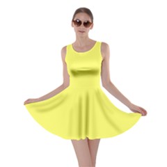 Laser Lemon Yellow	 - 	skater Dress by ColorfulDresses