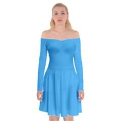 Butterfly Blue	 - 	Off Shoulder Skater Dress