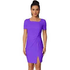 Lovely Purple	 - 	fitted Knot Split End Bodycon Dress by ColorfulDresses