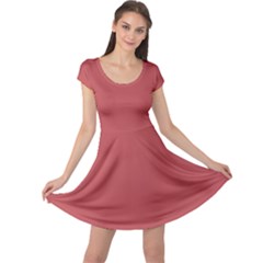 Bitter Sweet Shimmer Red	 - 	cap Sleeve Dress by ColorfulDresses