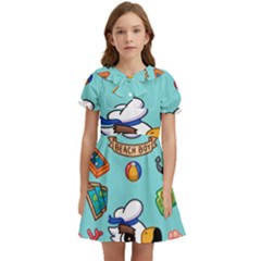 Guillever Wp Kids  Bow Tie Puff Sleeve Dress by artworkshop