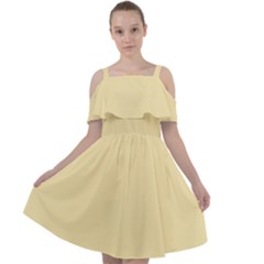 Pure Vanilla	 - 	cut Out Shoulders Chiffon Dress by ColorfulDresses