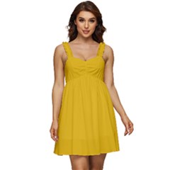 Medaillon Yellow	 - 	ruffle Strap Babydoll Chiffon Dress by ColorfulDresses