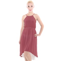 English Red	 - 	High-Low Halter Chiffon Dress