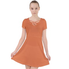 Coral Rose Orange	 - 	caught In A Web Dress