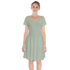 Laurel Green	 - 	short Sleeve Bardot Dress