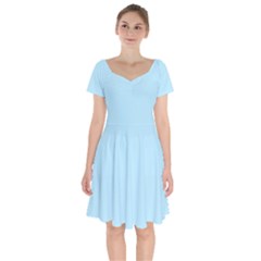 Robin Egg Blue	 - 	short Sleeve Bardot Dress