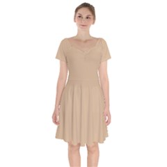 Sheepskin	 - 	short Sleeve Bardot Dress by ColorfulDresses