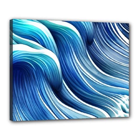 Sunny Ocean Wave Canvas 20  X 16  (stretched) by GardenOfOphir