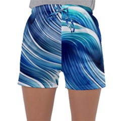 Sunny Ocean Wave Sleepwear Shorts by GardenOfOphir