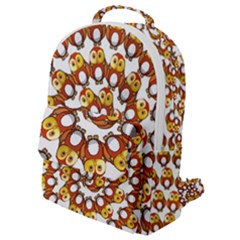 Owl Animal Bird Nature Feather Eyes Plumage Flap Pocket Backpack (small) by Ravend