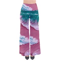 Ocean Waves In Pink So Vintage Palazzo Pants