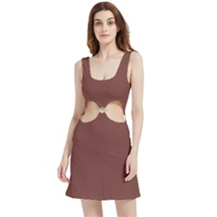 Bole Brown	 - 	velour Cutout Dress by ColorfulDresses