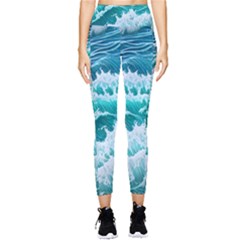 Waves On The Ocean Ii Pocket Leggings  by GardenOfOphir