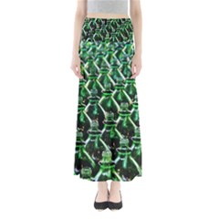 Bottles Green Drink Pattern Soda Refreshment Full Length Maxi Skirt